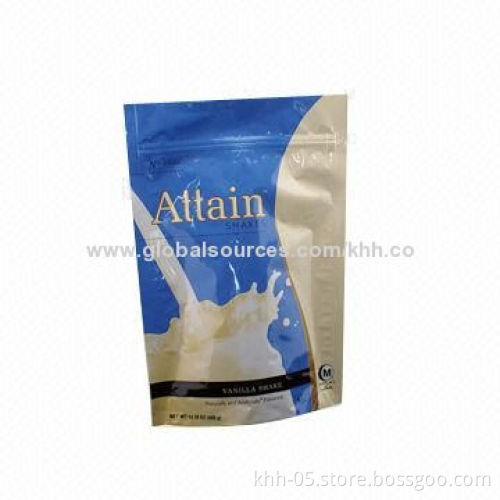 Plastic Stand-up Zipper Bag for Food Packaging, with High Barrier and Long Shelf Life